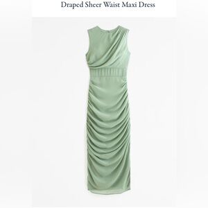 Abercrombie Draped Sheer Waist Maxi Dress